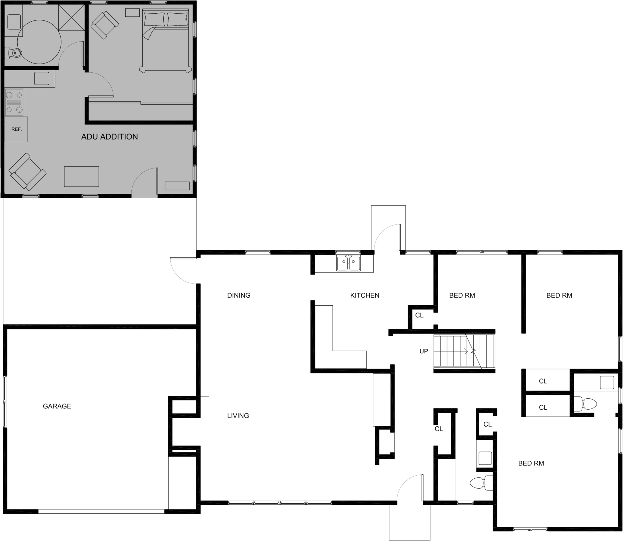 Ranch Accessory Dwelling Unit: Freestanding New Structure